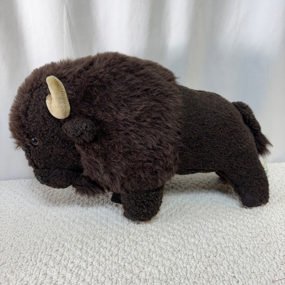 Dakin Pillow Pets Buffalo Bison Plush Toy Stuffed Animal 1981 Shredded Clippings